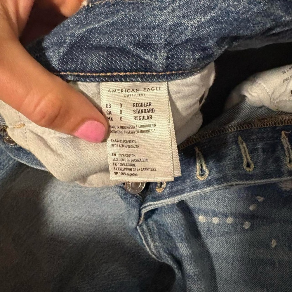 American Eagle 90s boyfriend distressed size zero jeans‎ - Picture 7 of 7
